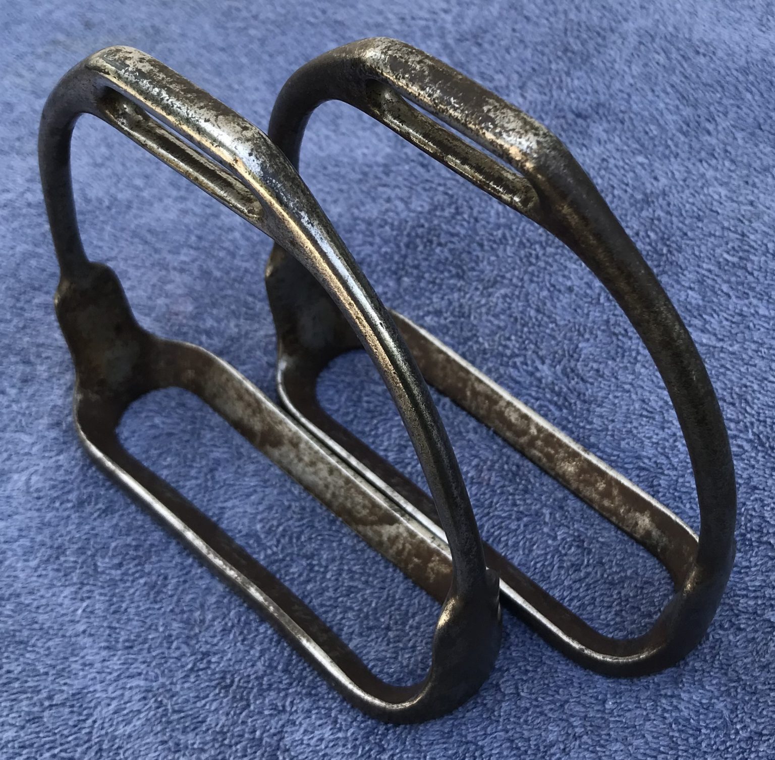 Pair Of US 1918 RIA Stirrups - Old Militaria